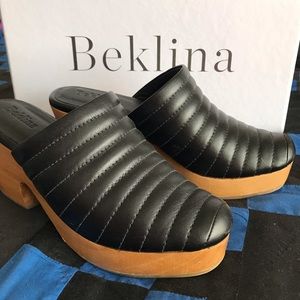 Beklina ribbed clog- black